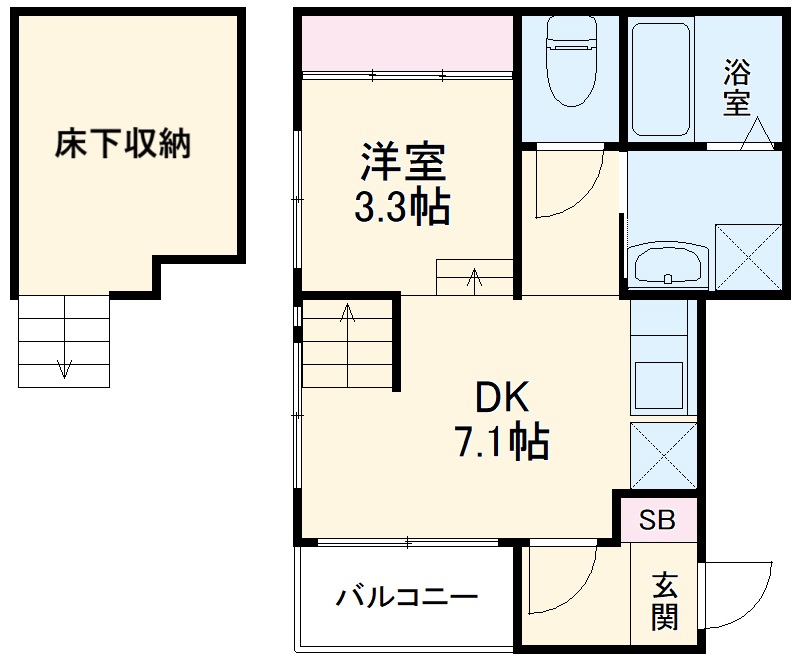 ハーモニーテラス二番Ⅴの間取り