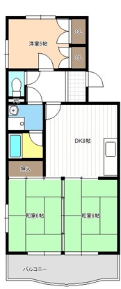 グランドハイツ服部の間取り