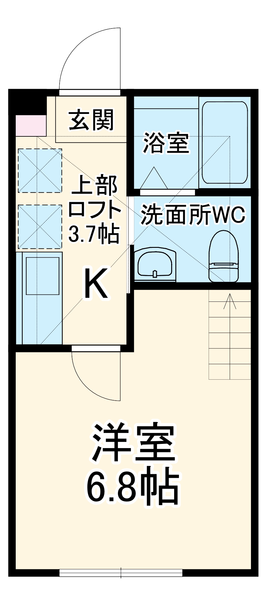 ハーミットクラブハウスマローネB棟の間取り