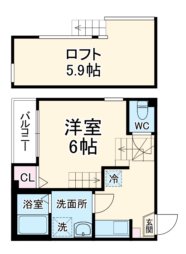 ハーモニーテラス明治の間取り