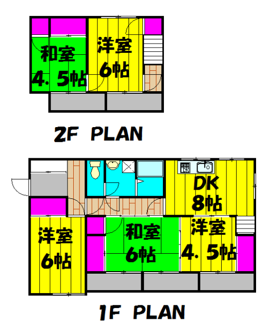 羽川貸家の間取り