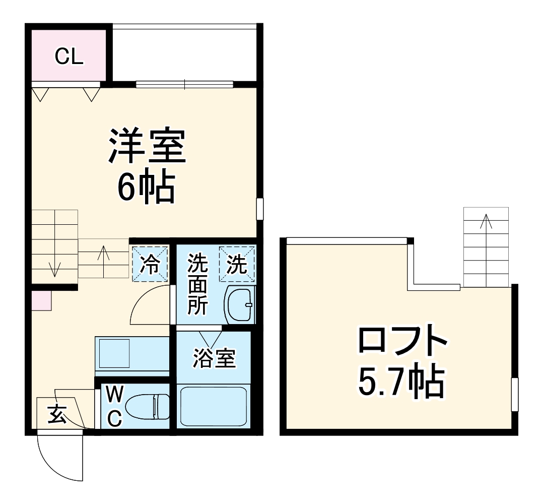 木之免町の完工年月(2018年11月)築の賃貸アパートの間取り