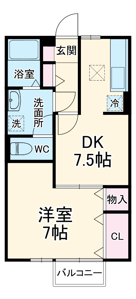 ハイネスKの間取り