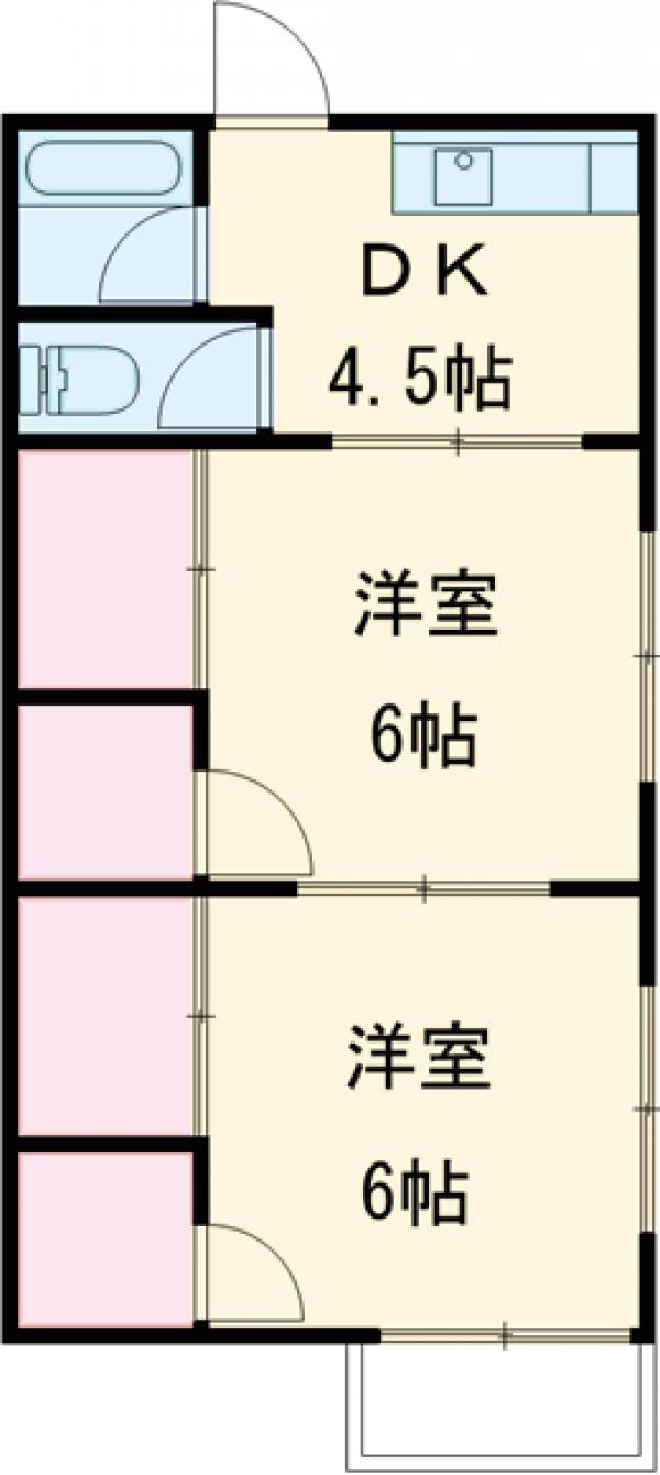 舘野コーポの間取り