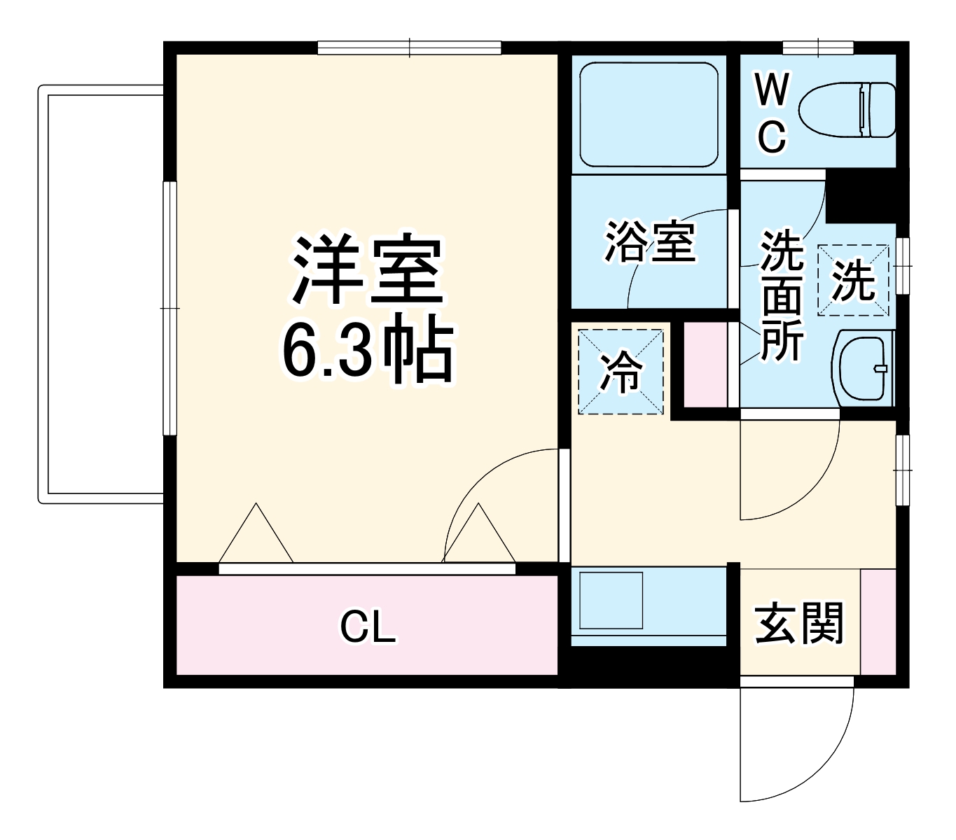 ヴェール大牧 A棟の間取り