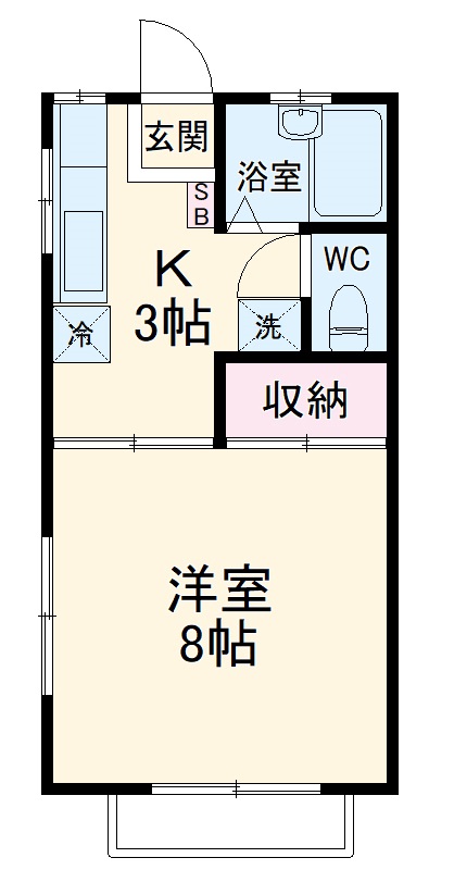 今井ハイツE棟の間取り