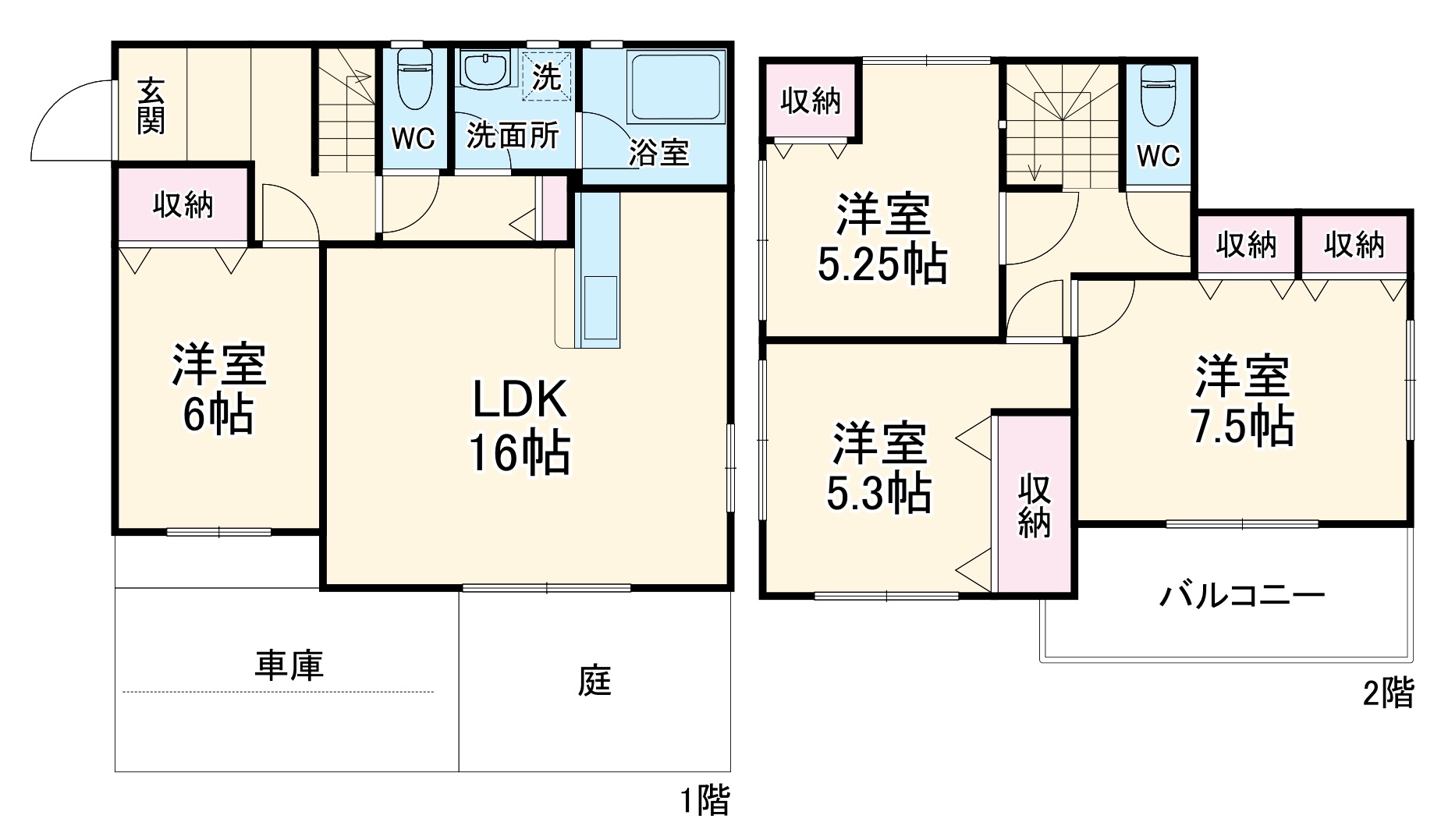 浅見貸家の間取り