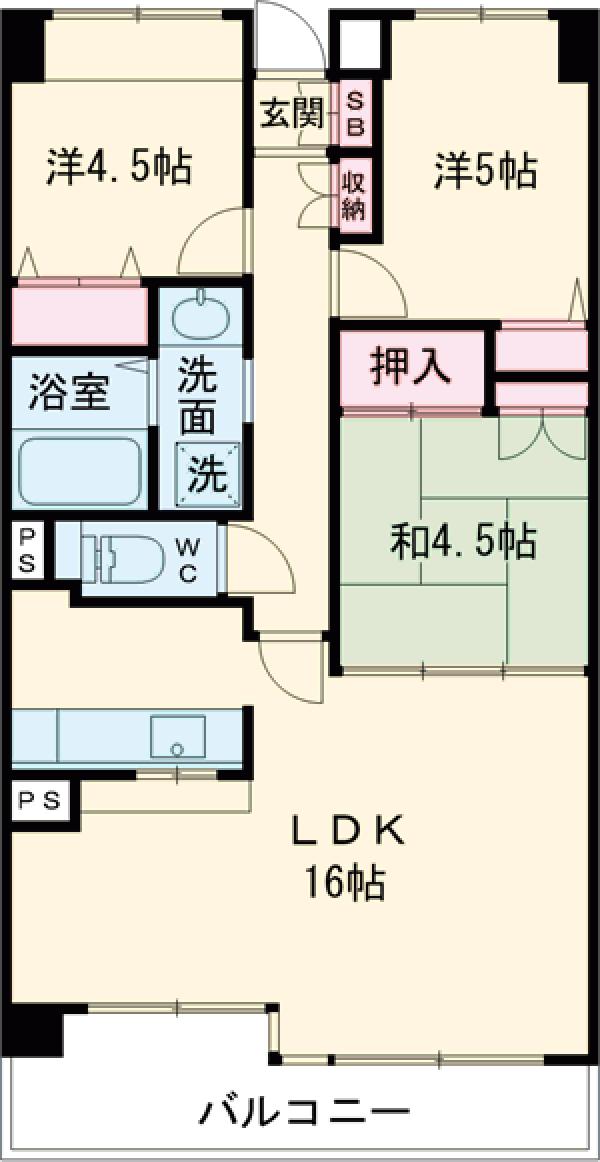 ウエストパーク山貞の間取り
