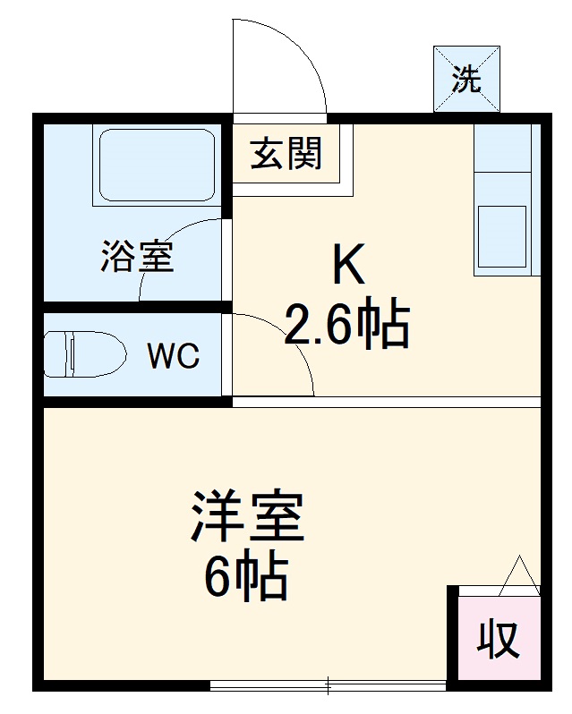 今井ハイツD棟の間取り
