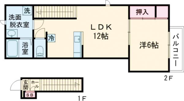 フォレストメゾン千歳・202号室の間取り
