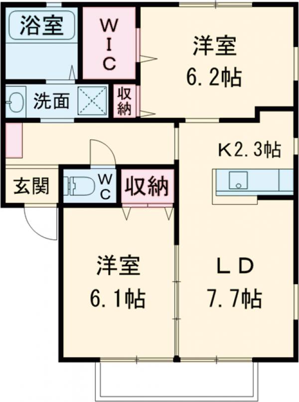 パールハイツEの間取り