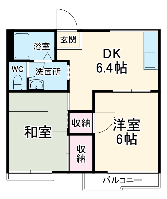 コーポますや Bの間取り