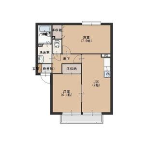 ハイツ花梨の間取り