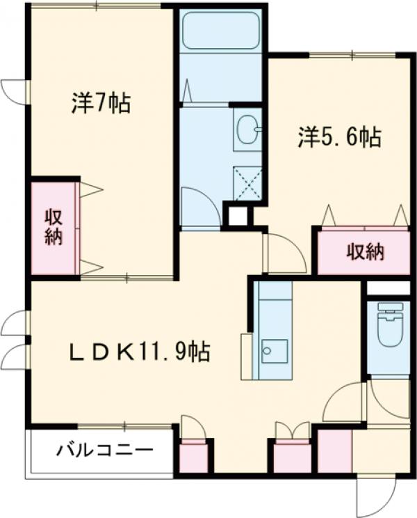 トーヨーメゾン西一之江・302号室の間取り