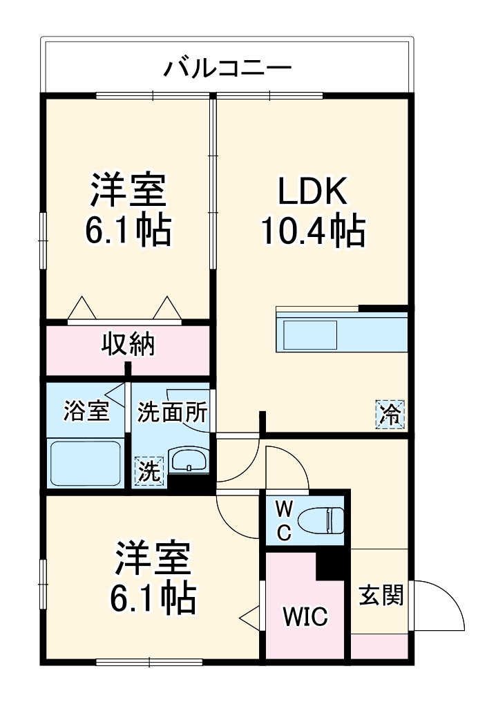 ガーネット海老名の間取り