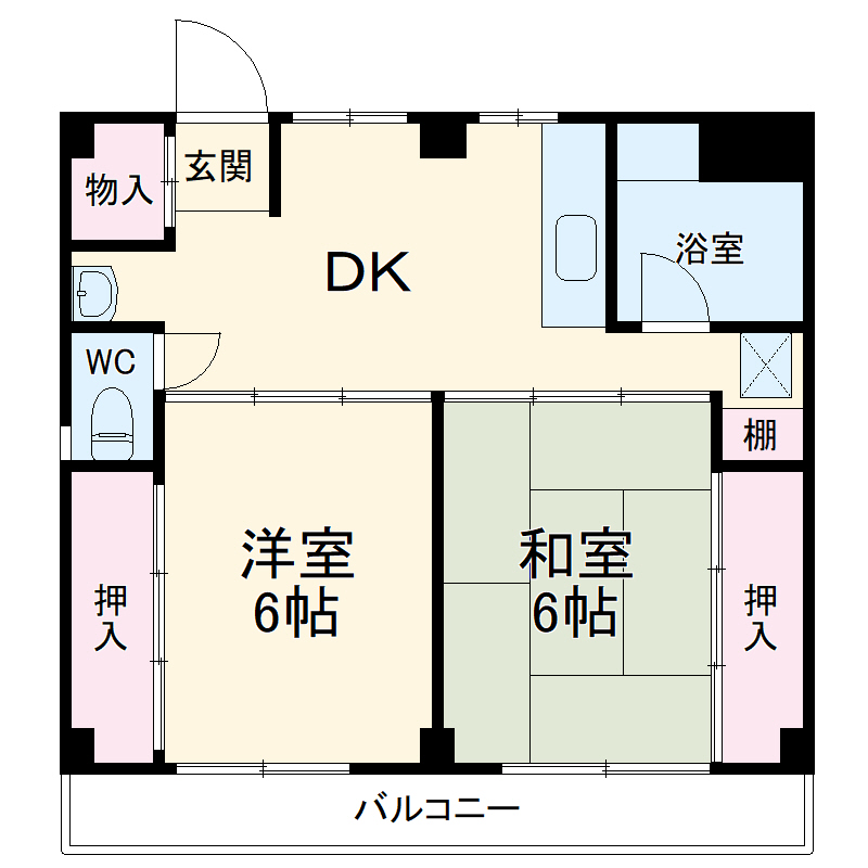 ビレッジハウス座間9号棟の間取り