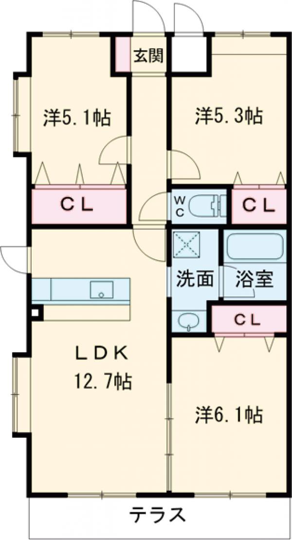 レイクタウン野多目の間取り