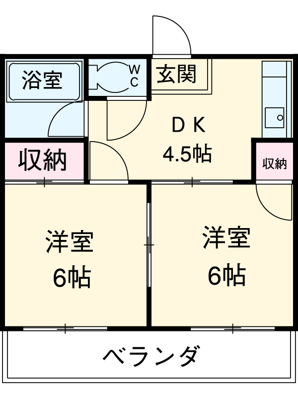 高畑ハイツの間取り