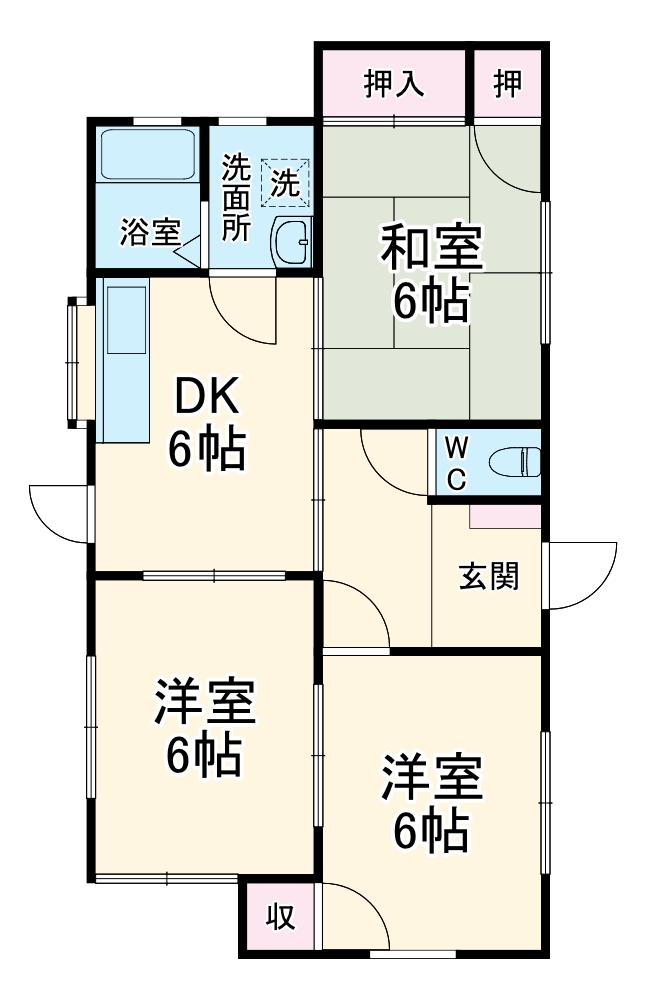 和田貸家の間取り
