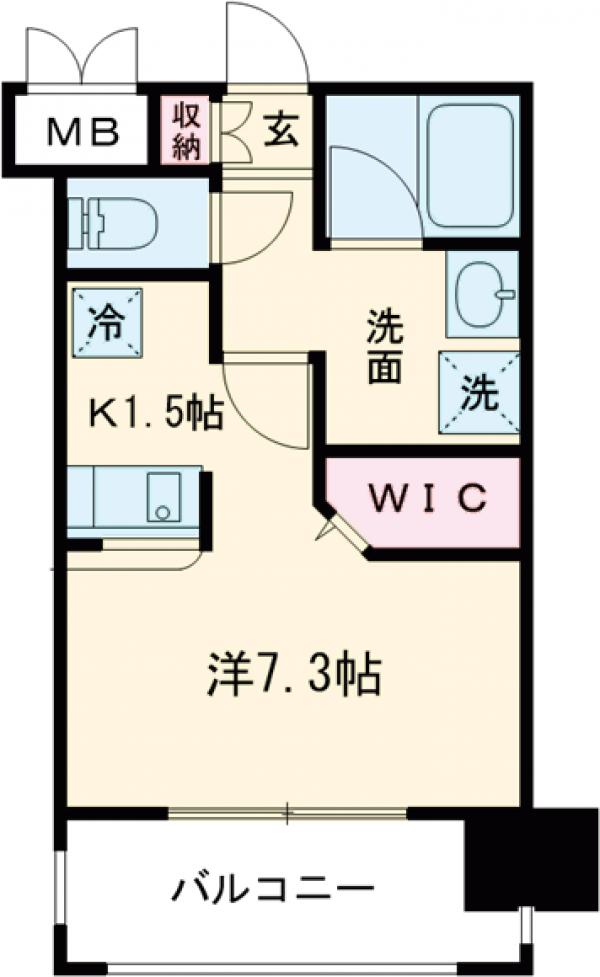 エンクレスト天神AVANTの間取り
