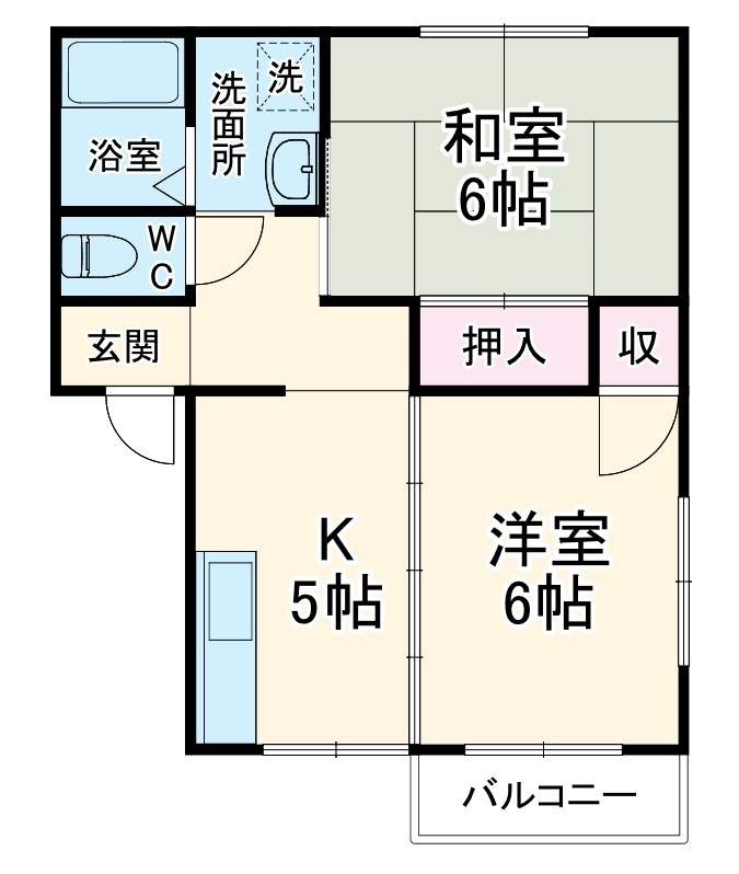 ハイツ水神Ⅰの間取り