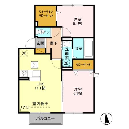 ゼピュロス学園の森 Pの間取り