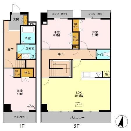 エキスポコンフォート Ⅱの間取り