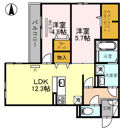 AZUR上中条の間取り