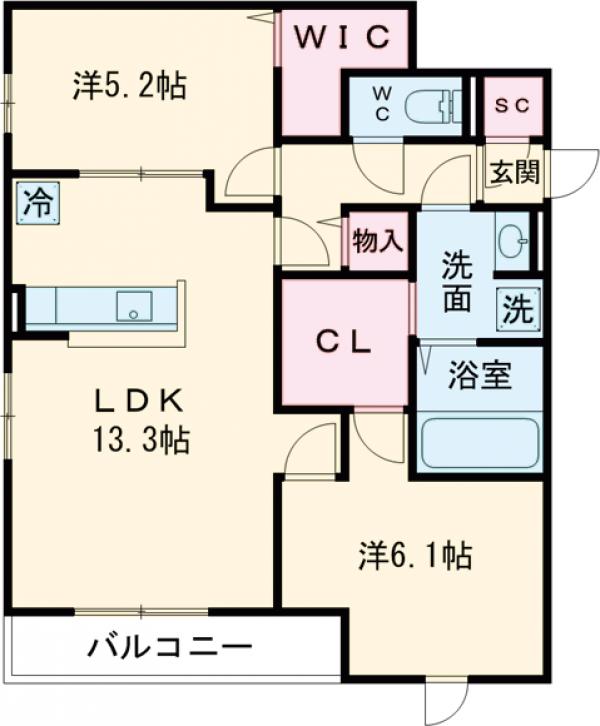 AZUR上中条の間取り