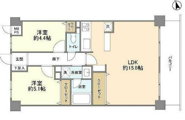ライオンズマンション武蔵野台の間取り