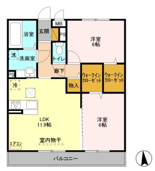 ゼピュロス学園の森 Aの間取り