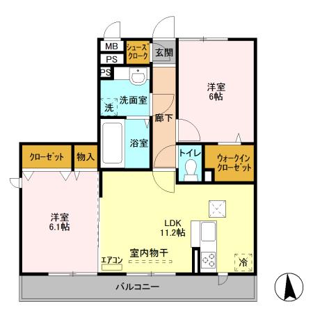 ゼピュロス学園の森 Aの間取り