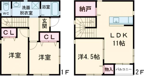 小田部5丁目戸建の間取り
