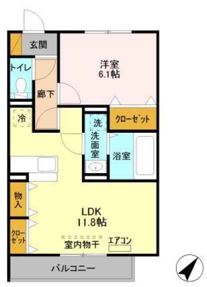プリムヴェール二の宮の間取り
