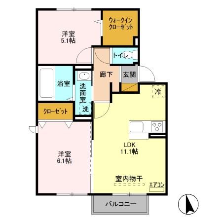 ゼピュロス学園の森 Nの間取り