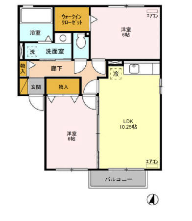ムーン・コート Aの間取り