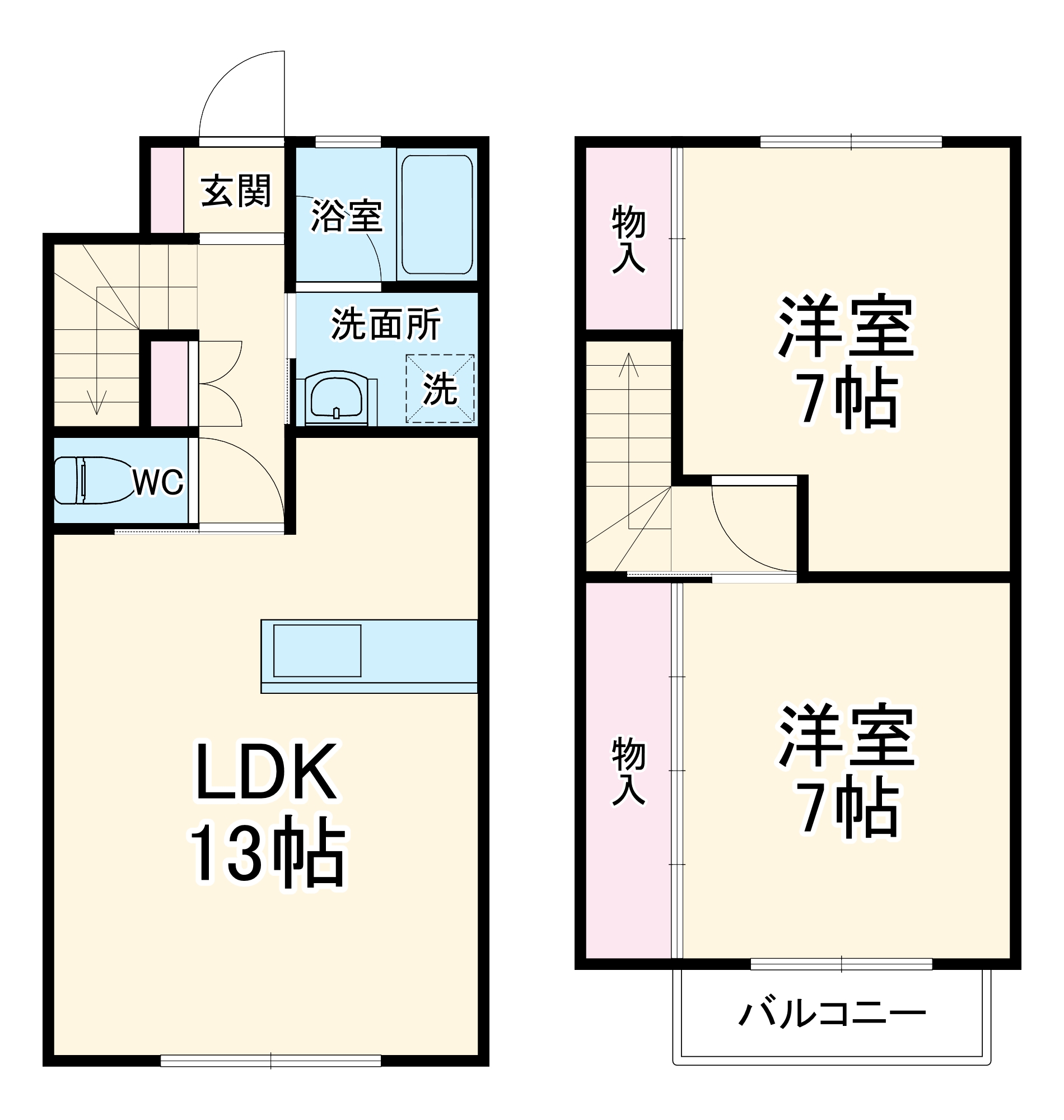プレンティハウスBの間取り