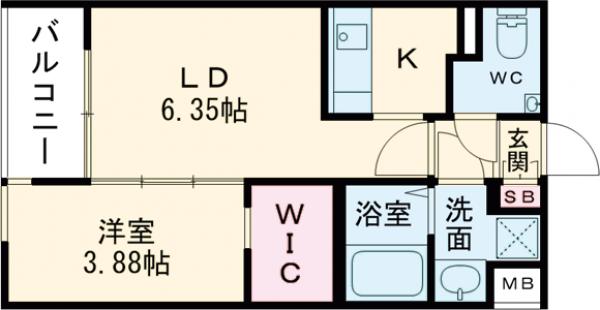 サニークレスト西新の間取り
