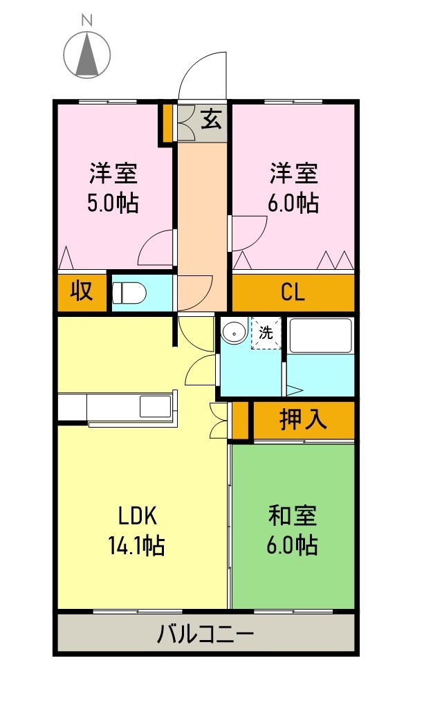 カサグランデの間取り
