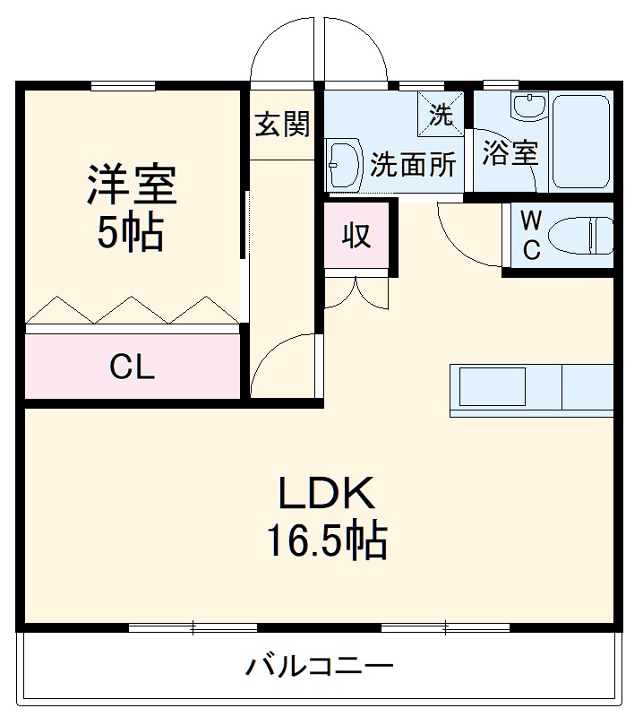 メゾン上岡田Bの間取り