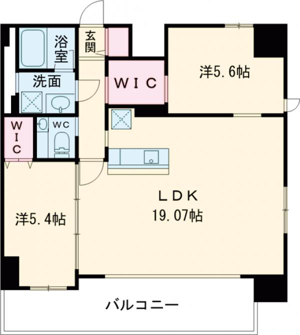 アクシオン薬院プレミアムの間取り