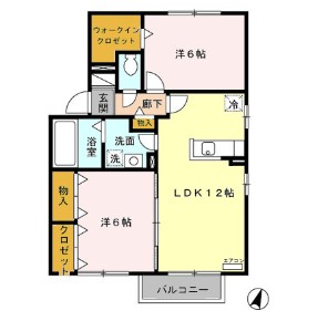 ベルデュール・ウィルモアBの間取り