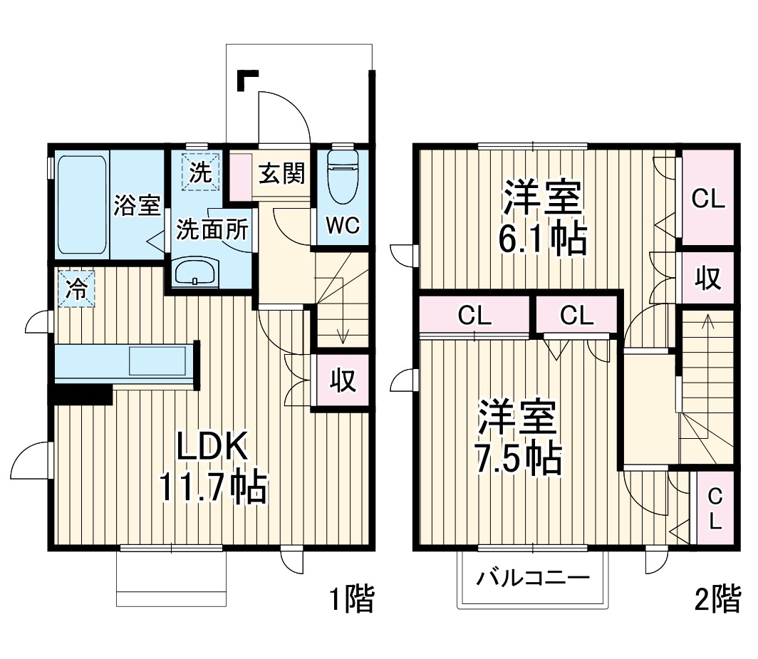 シェソワⅡ C棟の間取り