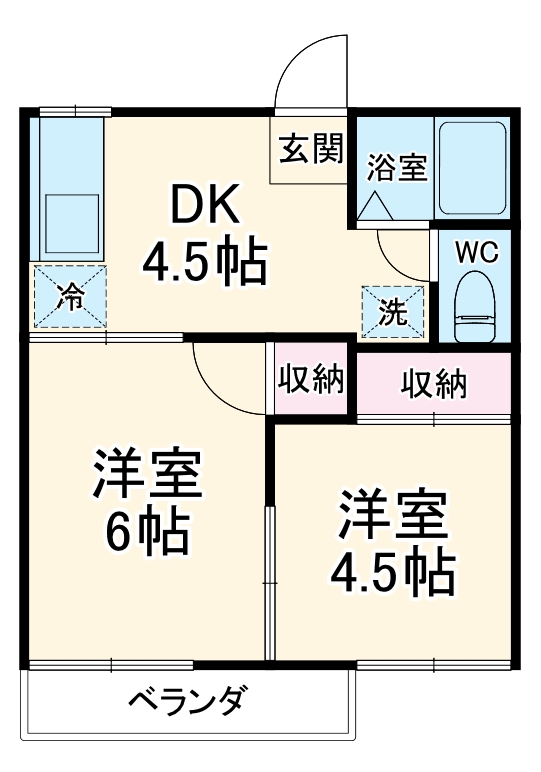フォーブル神谷Aの間取り