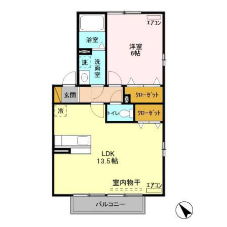 アプローズスクエア Cの間取り