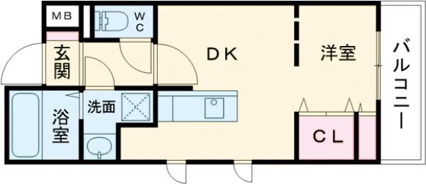 Branche薬院大通の間取り