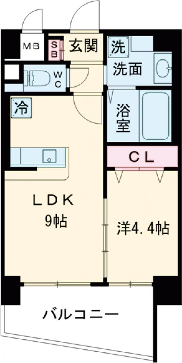 レディアントアーク薬院の間取り