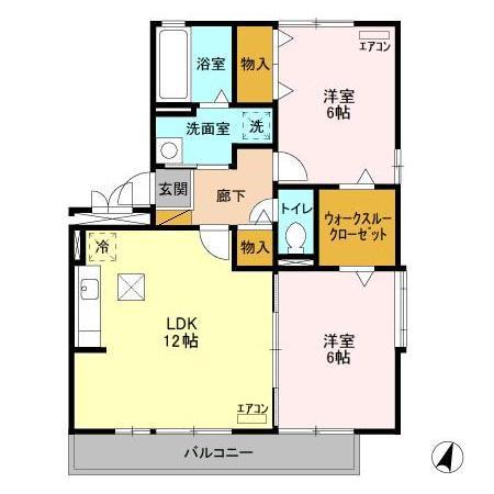 グランドゥールⅢ Bの間取り