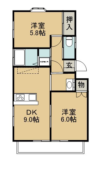 コーポヒルラック 11号棟の間取り