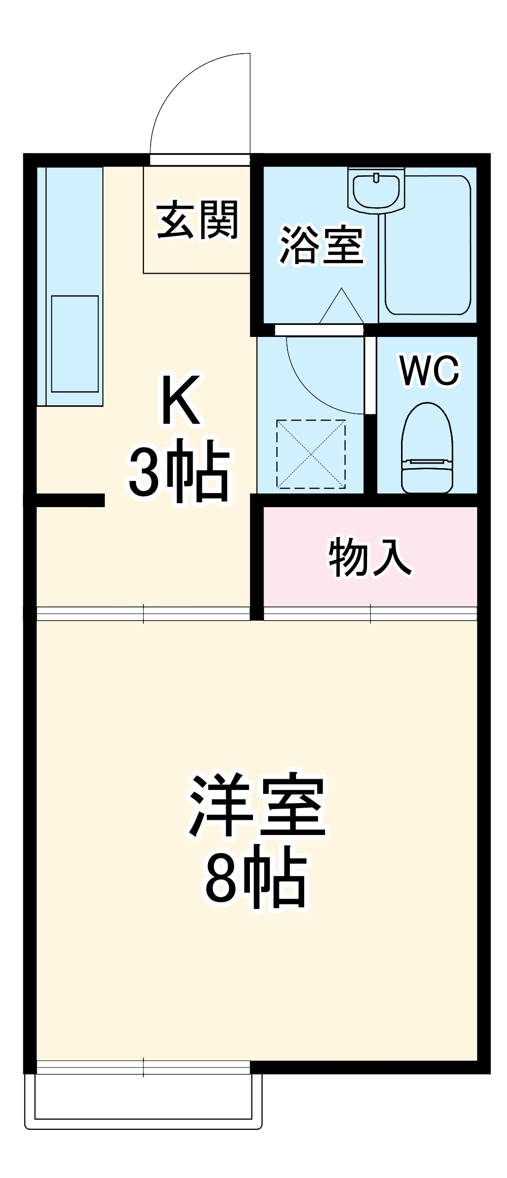 第二稲荷山ハイツBの間取り